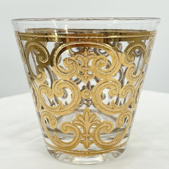Vintage Georges Briard Spanish Gold Signed Tumbler 1960s MCM Dishware - Picture 1 of 2